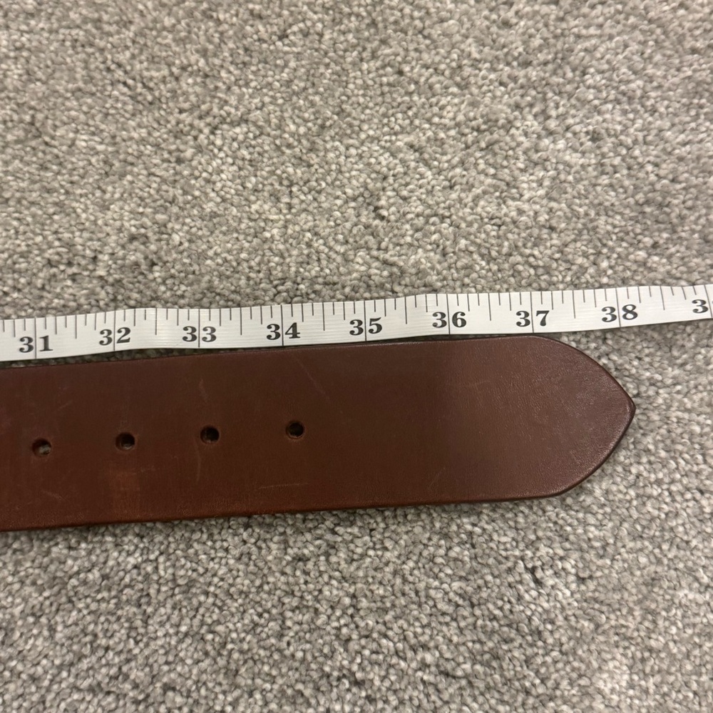 Vintage BURBERRY Brown Adjustable Womens Leather Belt Equestrian Wide - Picture 7 of 10